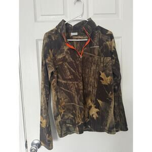 Columbia Fleece Hunting Quarter Zip Sweatshirt Camouflage Kids Sz: XL (18-20)
